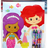 Mermaids Coloring Books with Crayons – Set of 6 or 12