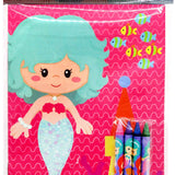 Mermaids Coloring Books with Crayons – Set of 6 or 12