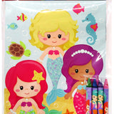 Mermaids Coloring Books with Crayons – Set of 6 or 12