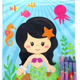 Mermaids Coloring Books with Crayons – Set of 6 or 12