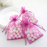 Fuchsia Organza Favor Bags, 5" x 7" (100 Pack)