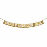 Customizable Gold Fringe Reusable Party Banner