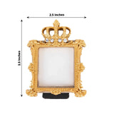 Royal Crown Mini Photo Frames, Gold (4 Pack)