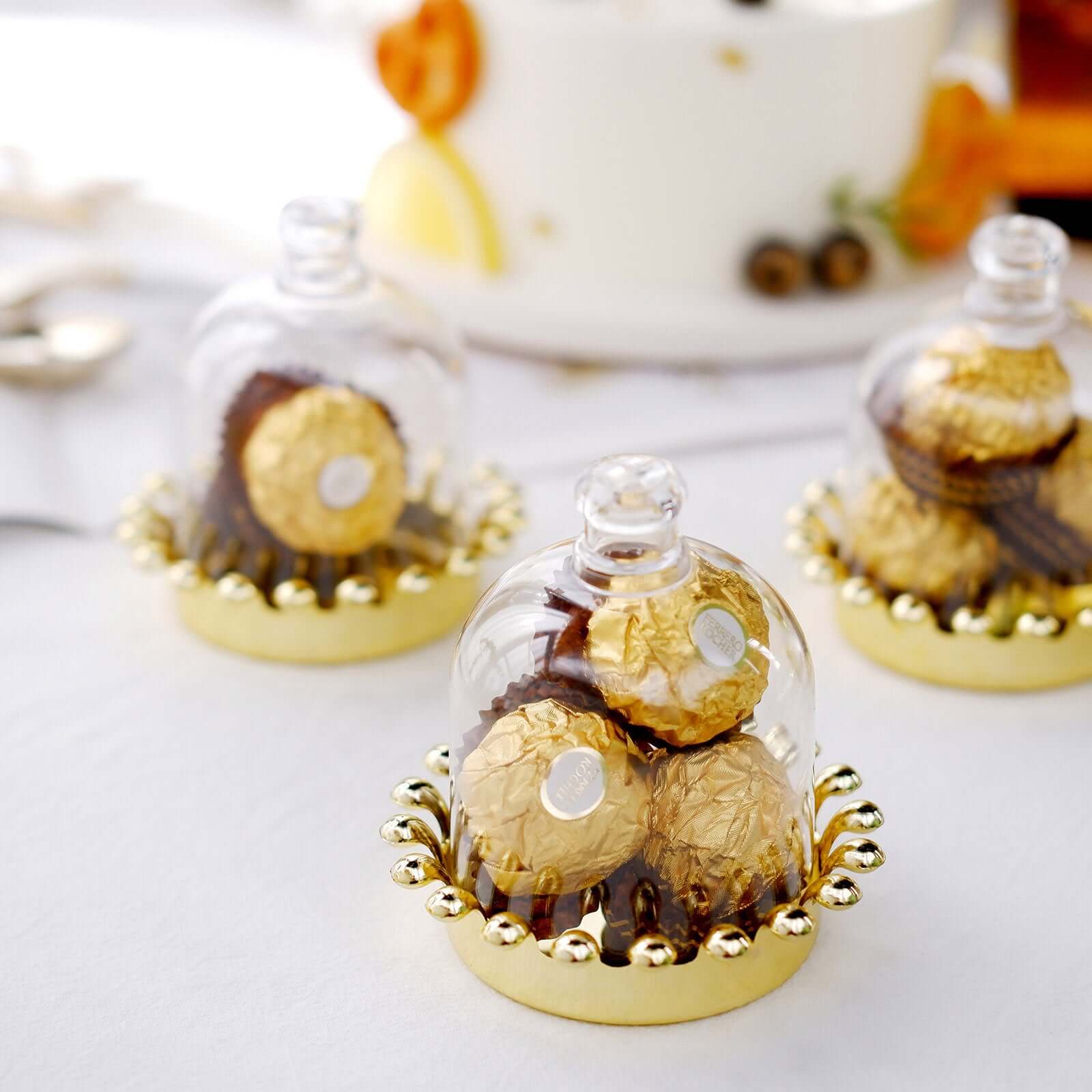 Mini Crown Jar Candy Containers, Gold (12 Pack)