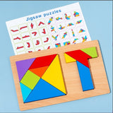 Wooden Pine Tangram Puzzle