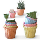 Pastel Easter Willow Basket with Handles