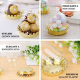 Mini Crown Jar Candy Containers, Gold (12 Pack)