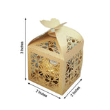Gold Lace Favor Boxes with Butterfly Top (25 Pack)
