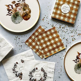 Fall Plaid Small Disposable Paper Napkins (16pcs)