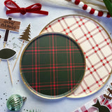 Farmhouse Red Plaid Paper Party Plate (8pcs)