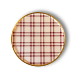 Farmhouse Red Plaid Paper Party Plate (8pcs)