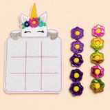 Unicorn Tic Tac Toe Game Board and Pieces