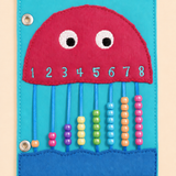 Felt Jellyfish Counting Quiet Book Page