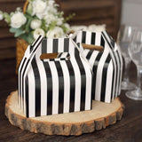 Striped Gable Treat Boxes, Black & White (25 Pack)