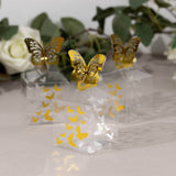 Clear Candy Boxes with Gold Butterfly Top (25 Pack)