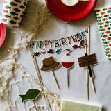 Fishing Happy Birthday Cake Banner