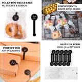 Clear Treat Bags with Thank You Stickers (50 Pack)