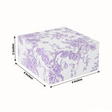 French Toile Favor Boxes, Lavender (25 Pack)