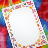Retro, Funky, 70s & 90s Nostalgia 5x7" Notepad