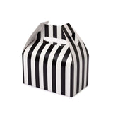 Striped Gable Treat Boxes, Black & White (25 Pack)