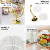 Fillable Globe Candy Containers, Gold (12 Pack)