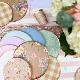 Gold Cornflower Blue Paper Plate (8pcs)