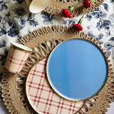 Gold Cornflower Blue Paper Plate (8pcs)