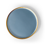 Gold Cornflower Blue Paper Plate (8pcs)