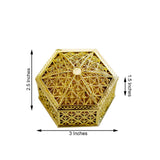 Vintage Hexagon Candy Boxes, Gold (12 Pack)