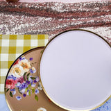 Gold Light Pink Paper Plate (8pcs)