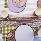 Gold Light Pink Paper Plate (8pcs)