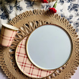 Gold Light Blue Paper Plate (8pcs)