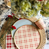 Gold Light Blue Paper Plate (8pcs)