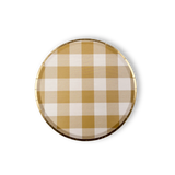 Gold Matte Plaid Paper Dessert Plate (8pcs)