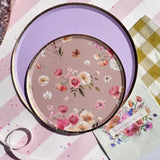 Gold Purple Paper Plate (8pcs)