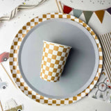 Gray Blue Paper Party Plate (8pcs)