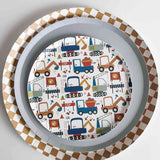 Gray Blue Paper Party Plate (8pcs)
