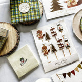 Green & Blue Plaid Large, Disposable Paper Napkins (16pcs)