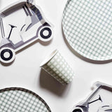 Green Gingham Cups (12pcs)
