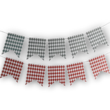 Green & Orange Bavarian Checkered Flag Banners (2)