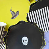 Classic Black & White Striped Disposable Paper Napkins (24pcs)