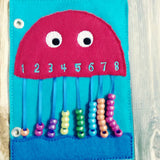 Felt Jellyfish Counting Quiet Book Page
