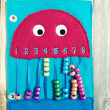 Felt Jellyfish Counting Quiet Book Page