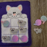 Felt Cat Tic Tac Toe Game Quiet Page