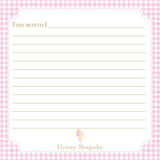 Pink Gingham Baby Girl Milestone Cards