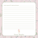 Elegant Watercolor Baby Girl Milestone Cards