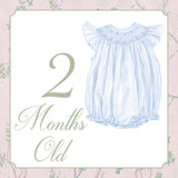 Elegant Watercolor Baby Girl Milestone Cards
