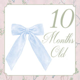 Elegant Watercolor Baby Girl Milestone Cards