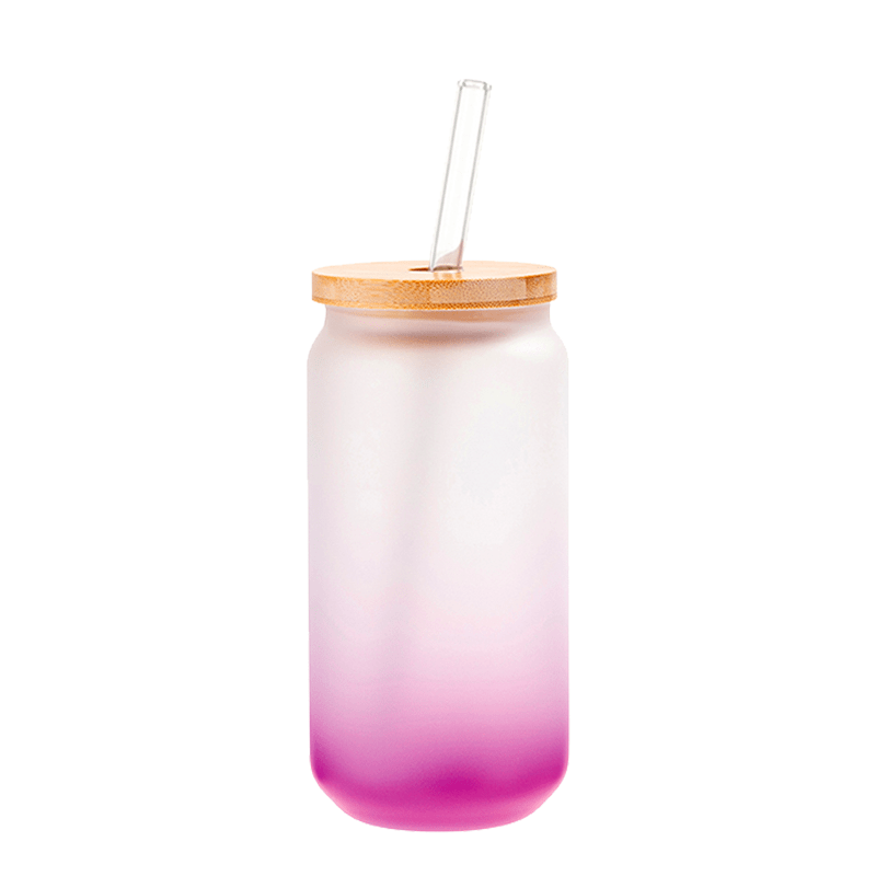Ombré Glass Can Tumbler, 16 oz