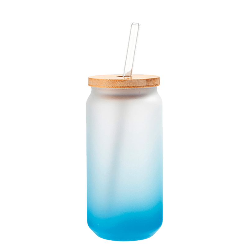Ombré Glass Can Tumbler, 16 oz